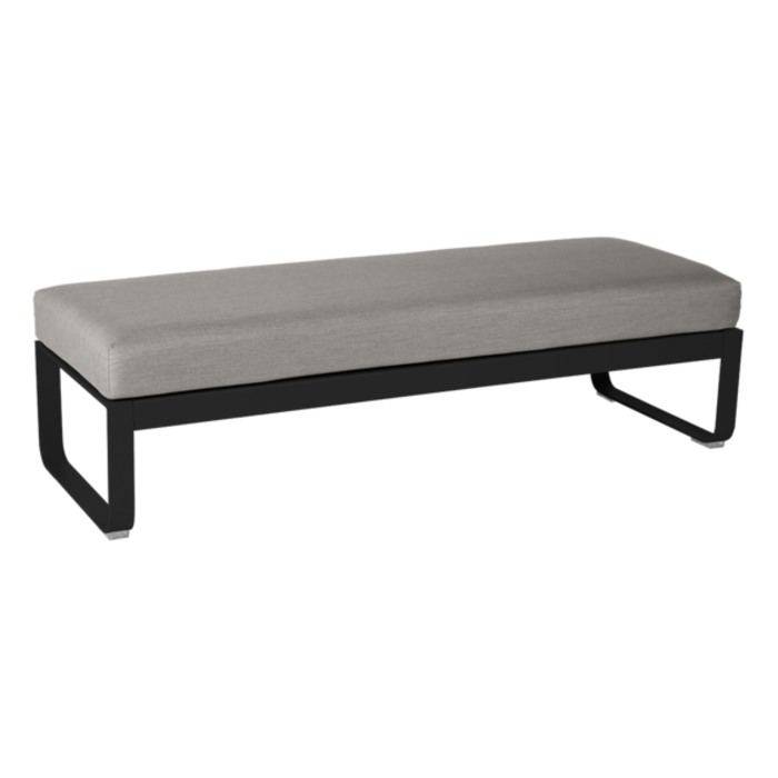 Fermob Bellevie 2-Seater Ottoman Grey Taupe Cushion