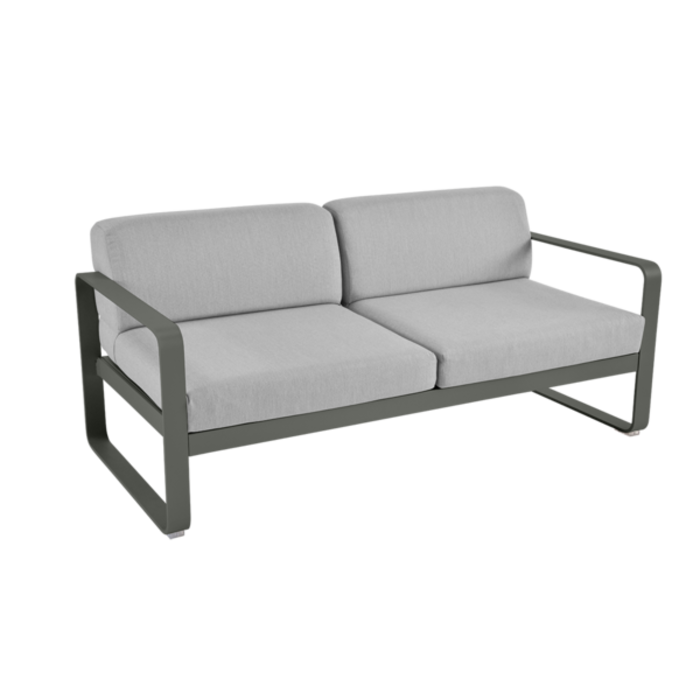 Fermob Bellevie 2-Seater Sofa Flannel Grey Cushion