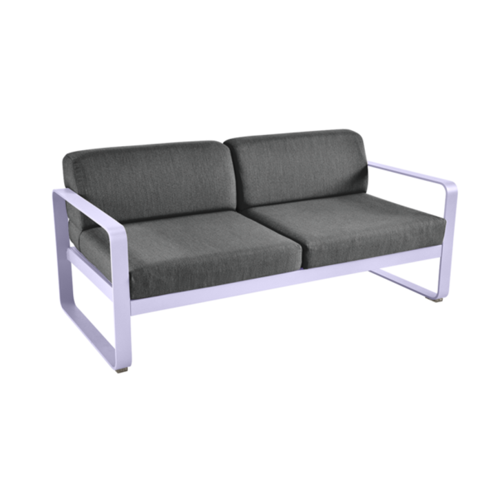 Fermob Bellevie 2-Seater Sofa Graphite Grey Cushion