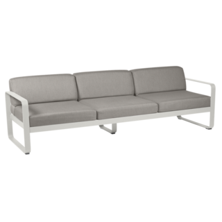 Fermob Bellevie 3-Seater Sofa Grey Taupe Cushion