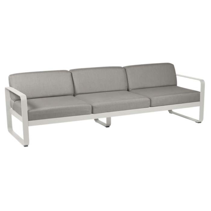 Fermob Bellevie 3-Seater Sofa Grey Taupe Cushion