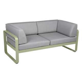 Fermob Bellevie 2-Seater Club Sofa Flannel Grey Cushion