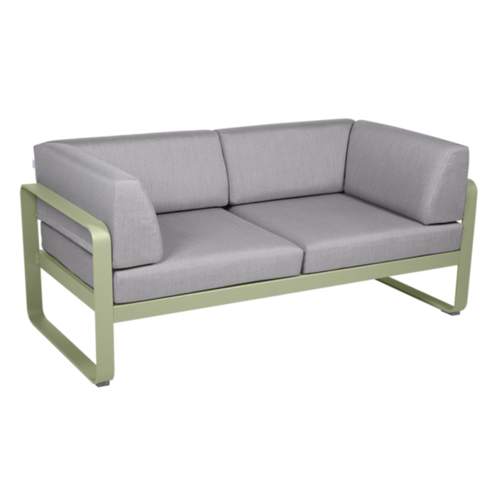 Fermob Bellevie 2-Seater Club Sofa Flannel Grey Cushion