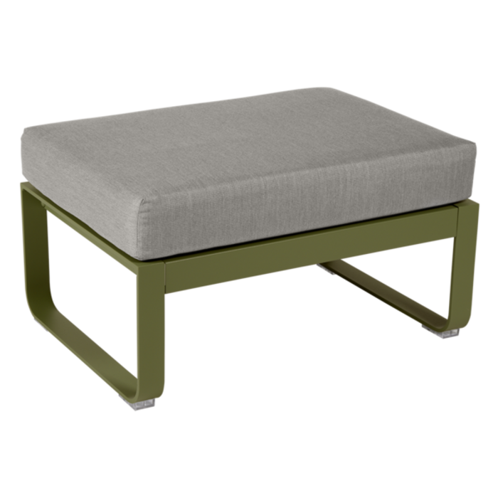 Fermob Bellevie 1-Seater Ottoman Grey Taupe Cushion