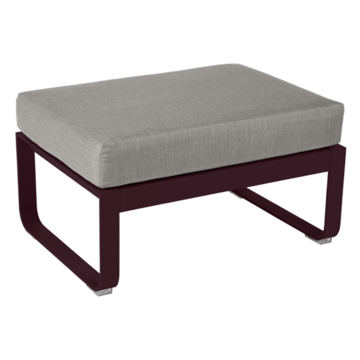 Fermob Bellevie 1-Seater Ottoman Grey Taupe Cushion
