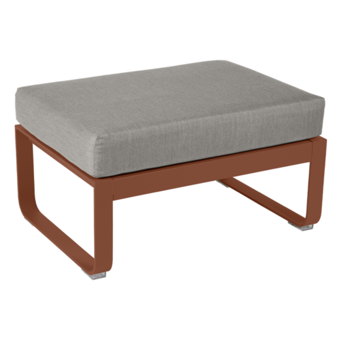 Fermob Bellevie 1-Seater Ottoman Grey Taupe Cushion