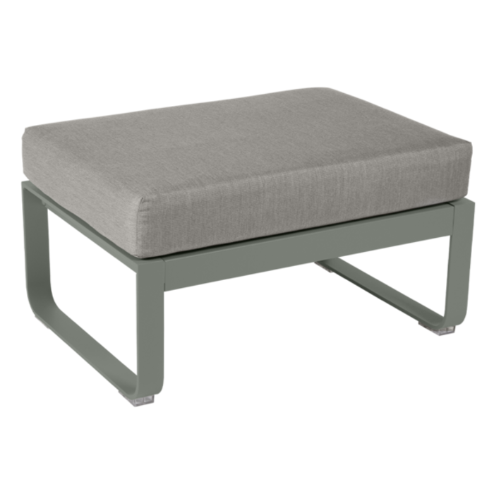 Fermob Bellevie 1-Seater Ottoman Grey Taupe Cushion
