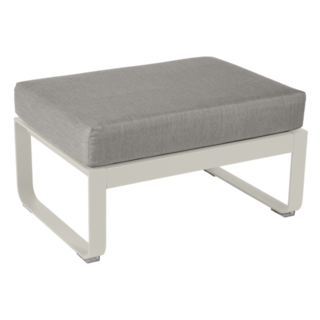 Fermob Bellevie 1-Seater Ottoman Grey Taupe Cushion
