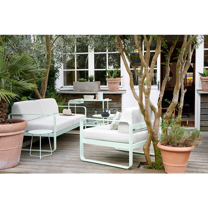 Fermob Bellevie 2-Seater Sofa Grey Taupe Cushion