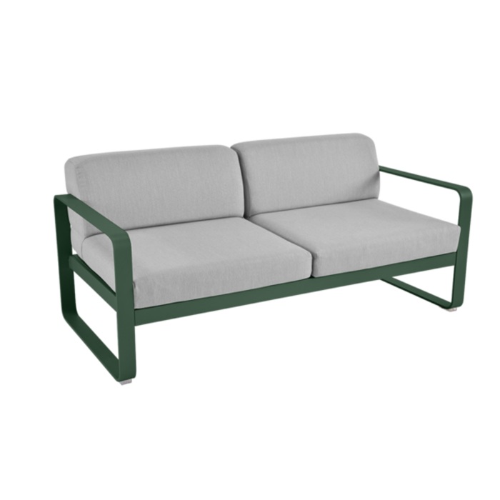 Fermob Bellevie 2-Seater Sofa Flannel Grey Cushion