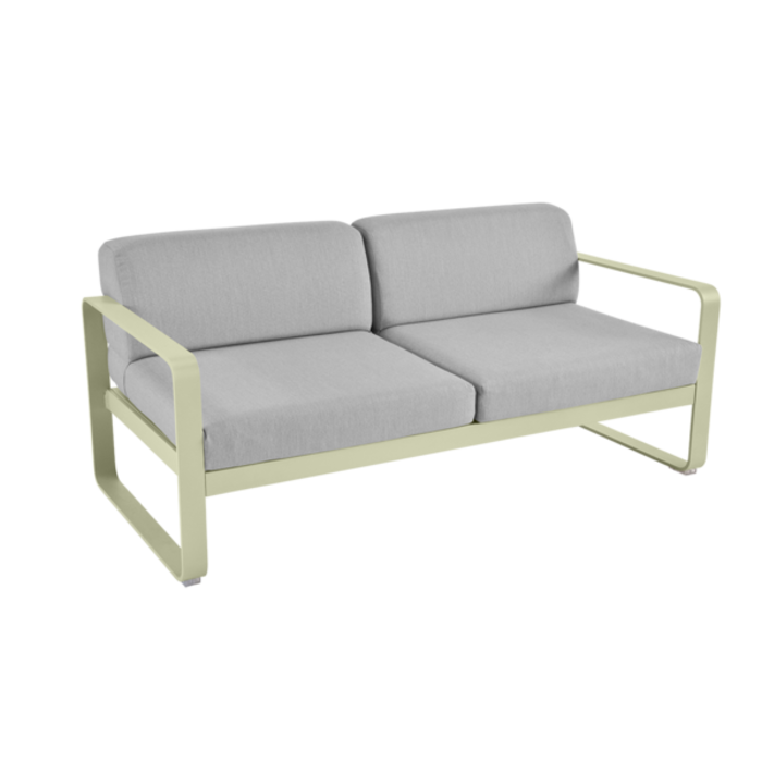 Fermob Bellevie 2-Seater Sofa Flannel Grey Cushion