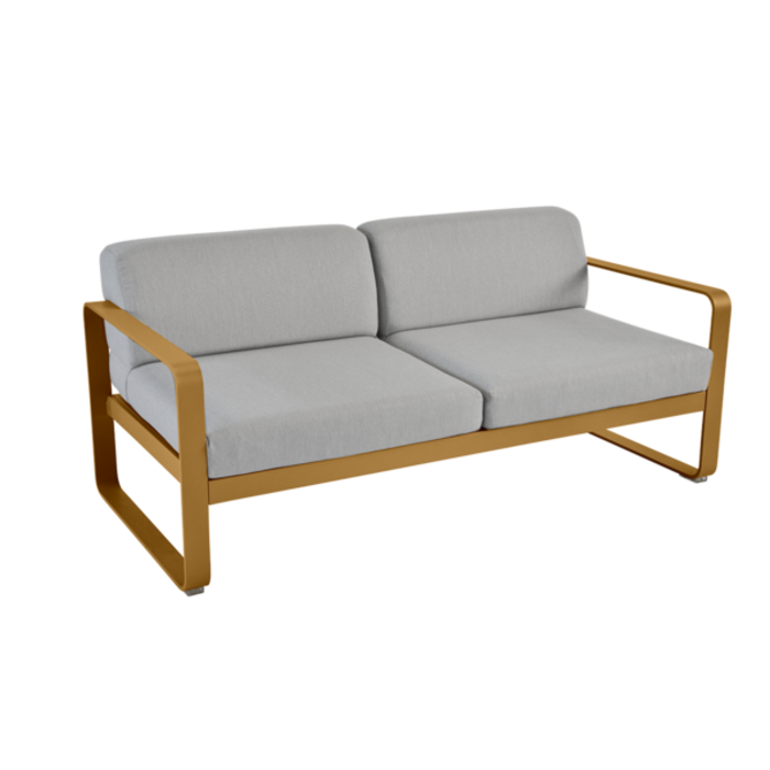 Fermob Bellevie 2-Seater Sofa Flannel Grey Cushion