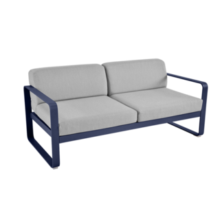 Fermob Bellevie 2-Seater Sofa Flannel Grey Cushion