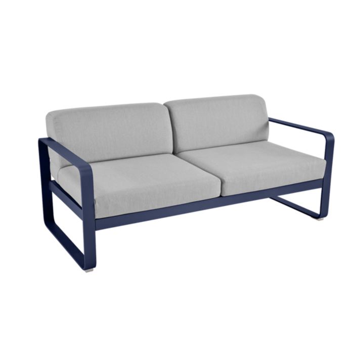 Fermob Bellevie 2-Seater Sofa Flannel Grey Cushion