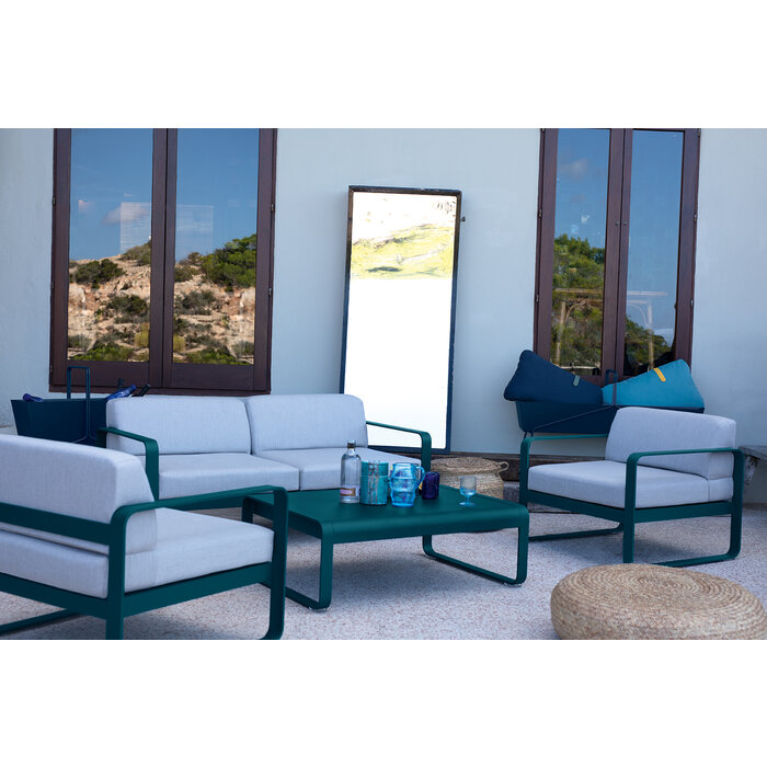 Fermob Bellevie 2-Seater Sofa Flannel Grey Cushion