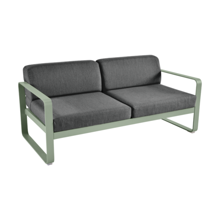 Fermob Bellevie 2-Seater Sofa Graphite Grey Cushion
