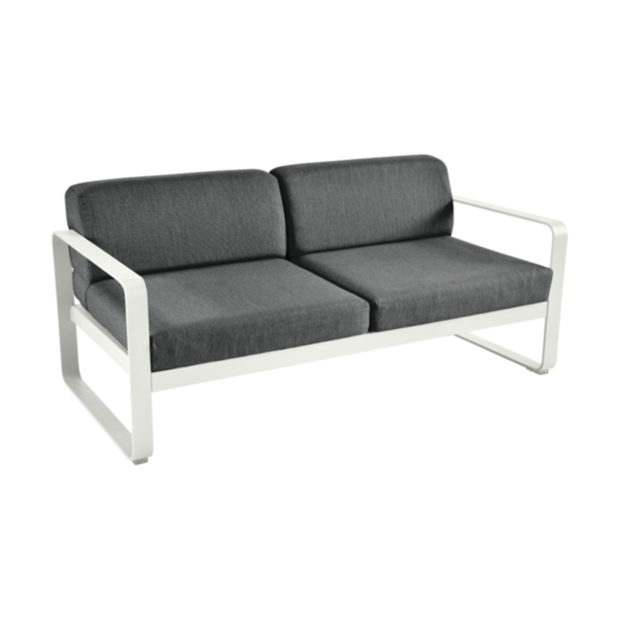 Fermob Bellevie 2-Seater Sofa Graphite Grey Cushion
