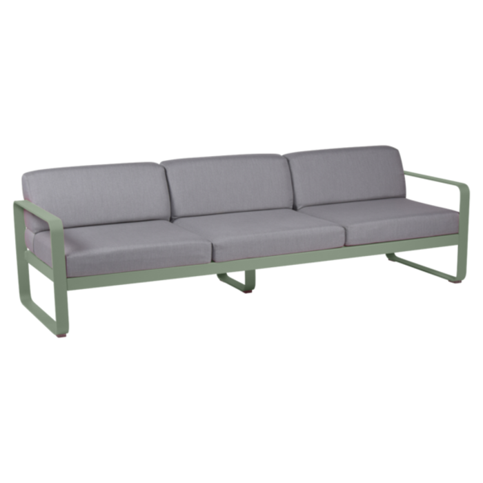 Fermob Bellevie 3-Seater Sofa Flannel Grey Cushion