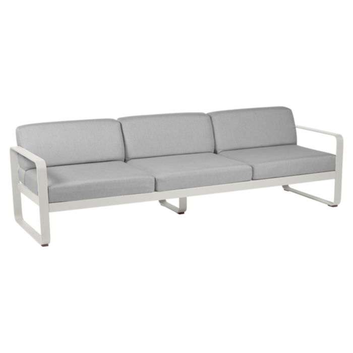 Fermob Bellevie 3-Seater Sofa Flannel Grey Cushion