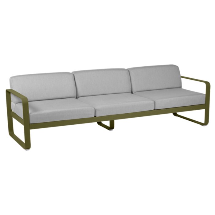 Fermob Bellevie 3-Seater Sofa Flannel Grey Cushion