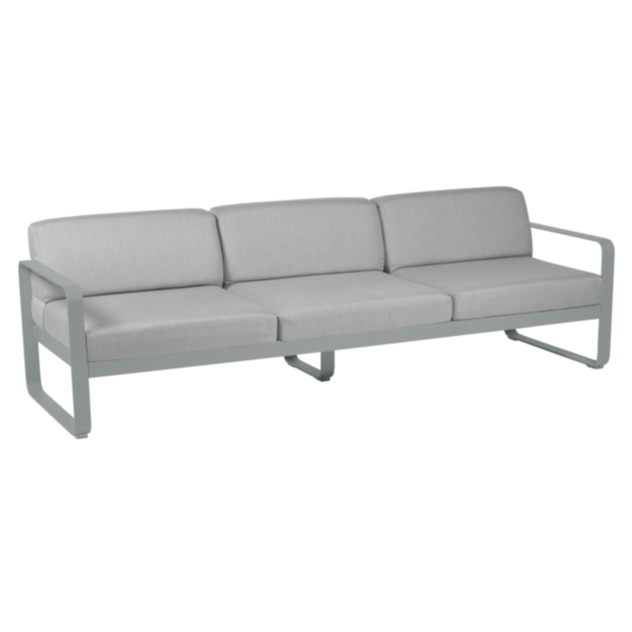 Fermob Bellevie 3-Seater Sofa Flannel Grey Cushion