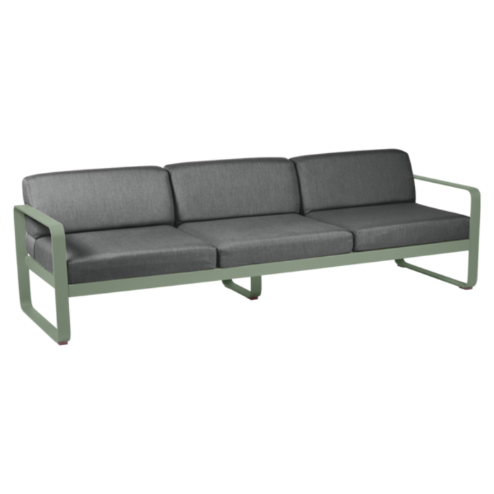 Fermob Bellevie 3-Seater Sofa Graphite Grey Cushion