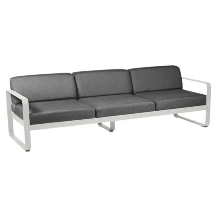 Fermob Bellevie 3-Seater Sofa Graphite Grey Cushion