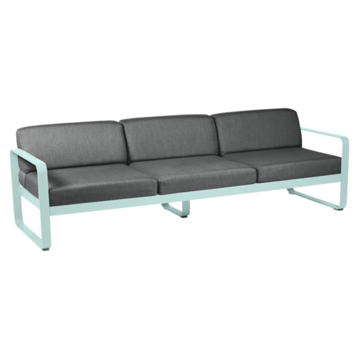 Fermob Bellevie 3-Seater Sofa Graphite Grey Cushion