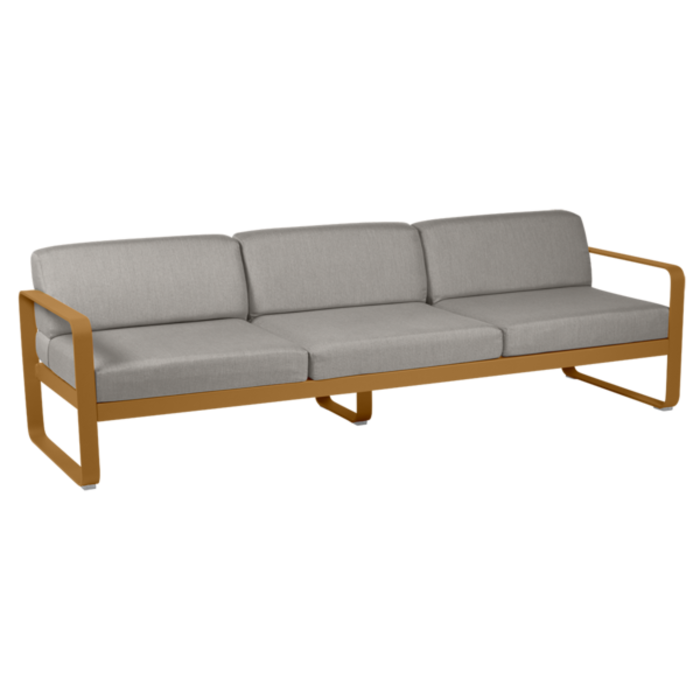 Fermob Bellevie 3-Seater Sofa Grey Taupe Cushion