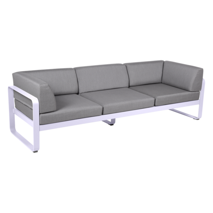 Fermob Bellevie 3-Seater Club Sofa Flannel Grey Cushion