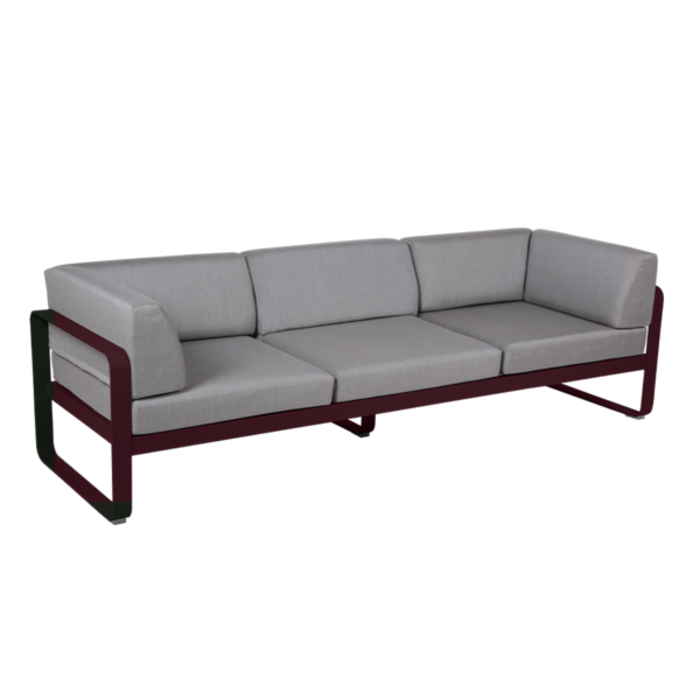 Fermob Bellevie 3-Seater Club Sofa Flannel Grey Cushion