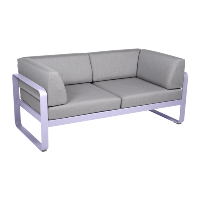 Fermob Bellevie 2-Seater Club Sofa Flannel Grey Cushion