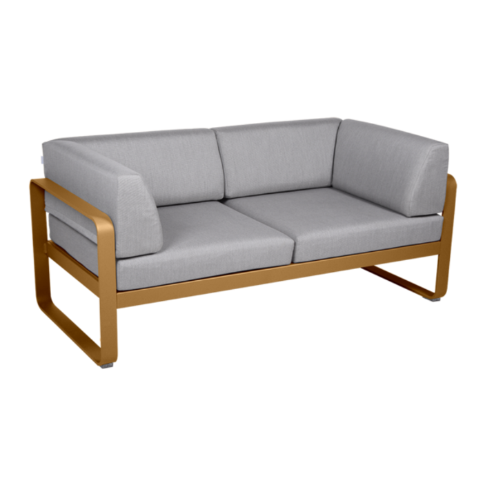 Fermob Bellevie 2-Seater Club Sofa Flannel Grey Cushion