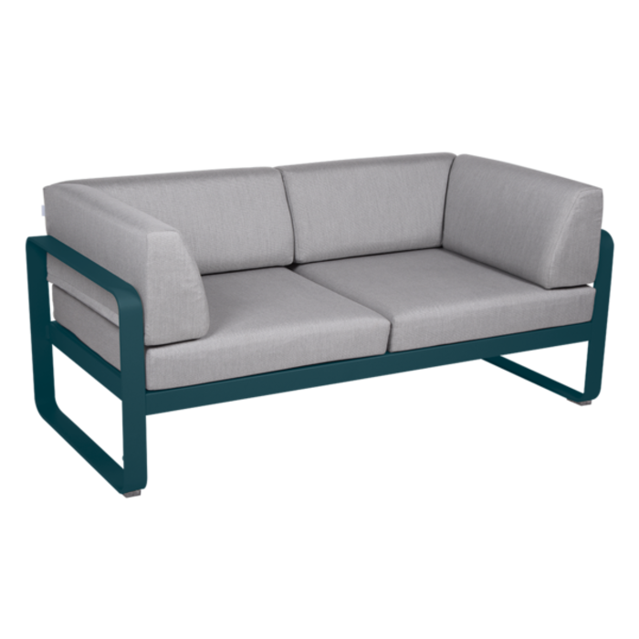 Fermob Bellevie 2-Seater Club Sofa Flannel Grey Cushion