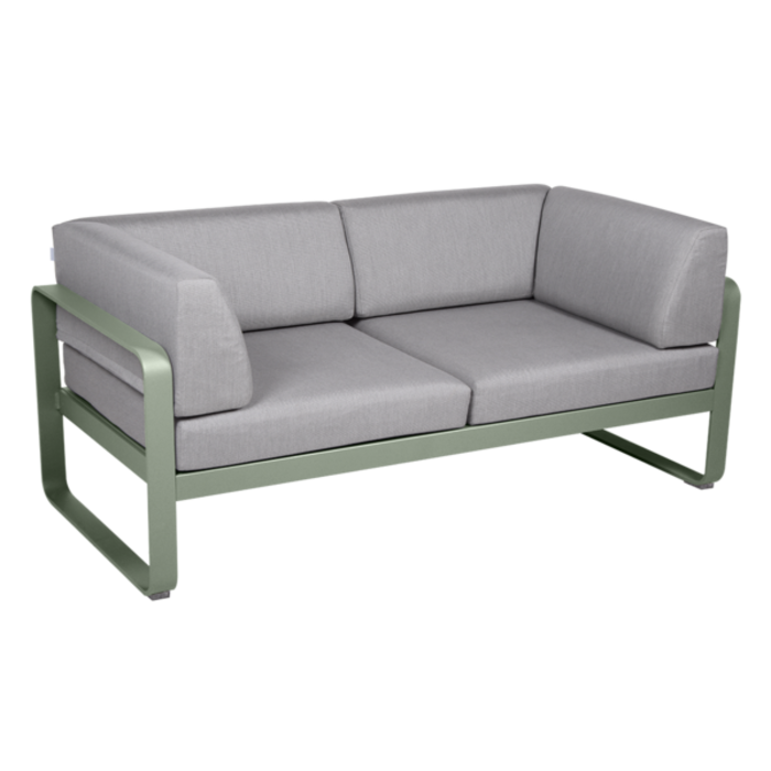 Fermob Bellevie 2-Seater Club Sofa Flannel Grey Cushion