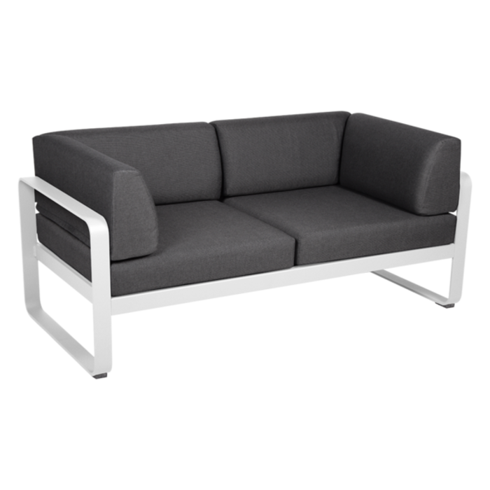 Fermob Bellevie 2-Seater Club Sofa Graphite Grey Cushion