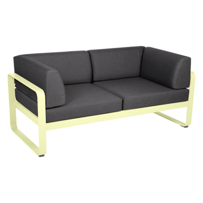 Fermob Bellevie 2-Seater Club Sofa Graphite Grey Cushion