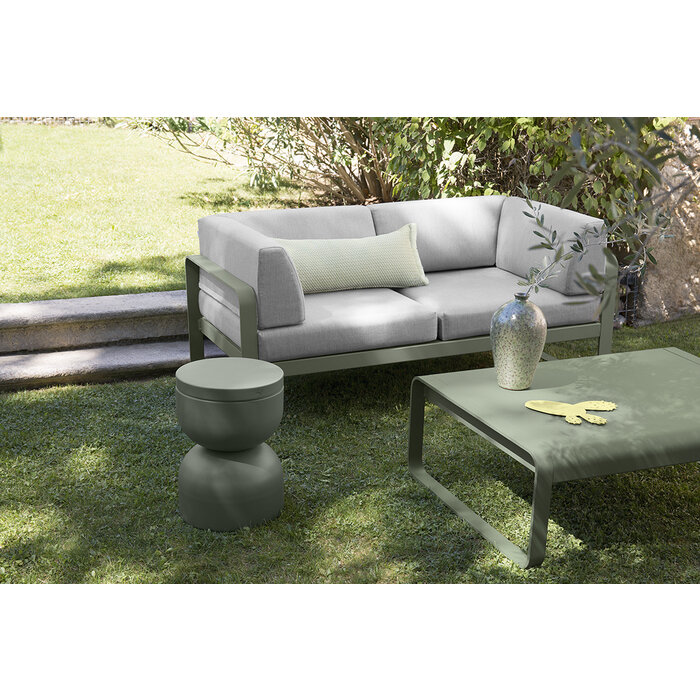 Fermob Bellevie 2-Seater Club Sofa Grey Taupe Cushion