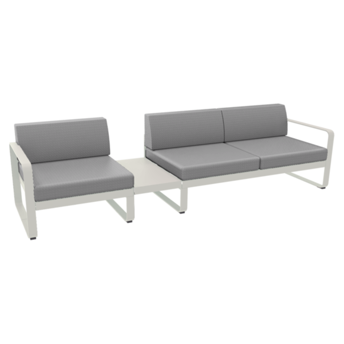 Fermob Bellevie Sofa 1A Flannel Grey Cushion