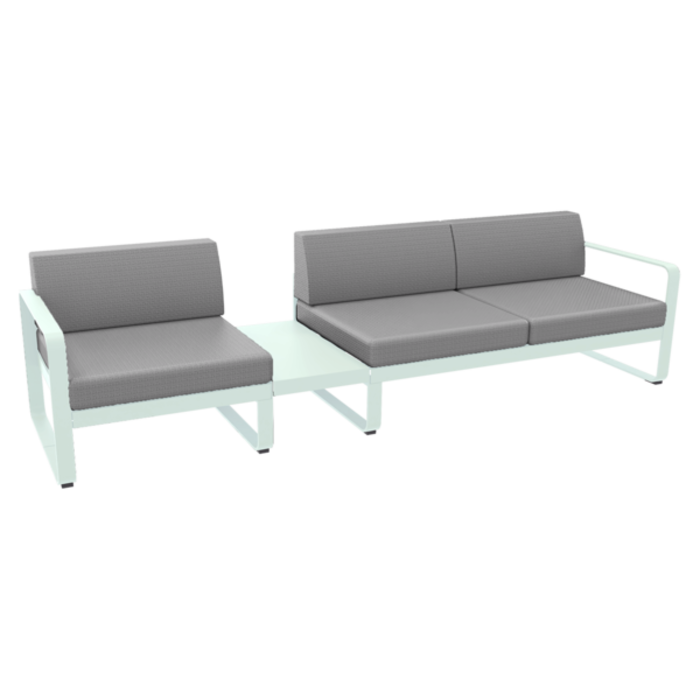 Fermob Bellevie Sofa 1A Flannel Grey Cushion