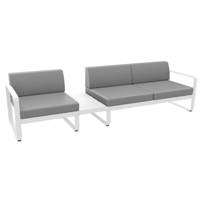 Fermob Bellevie Sofa 1A Flannel Grey Cushion