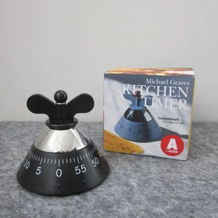 Alessi Kitchen Timer Black