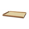 Teak Tray Airy Large Leather Nupo