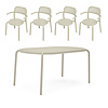 Toni Tavolo + 4x Armchair Set