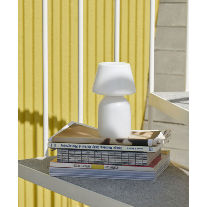 HAY Apollo Portable Table Lamp White Opal Glass