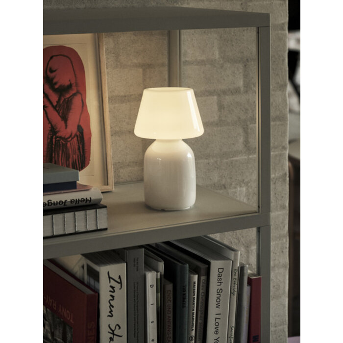 HAY Apollo Portable Table Lamp White Opal Glass