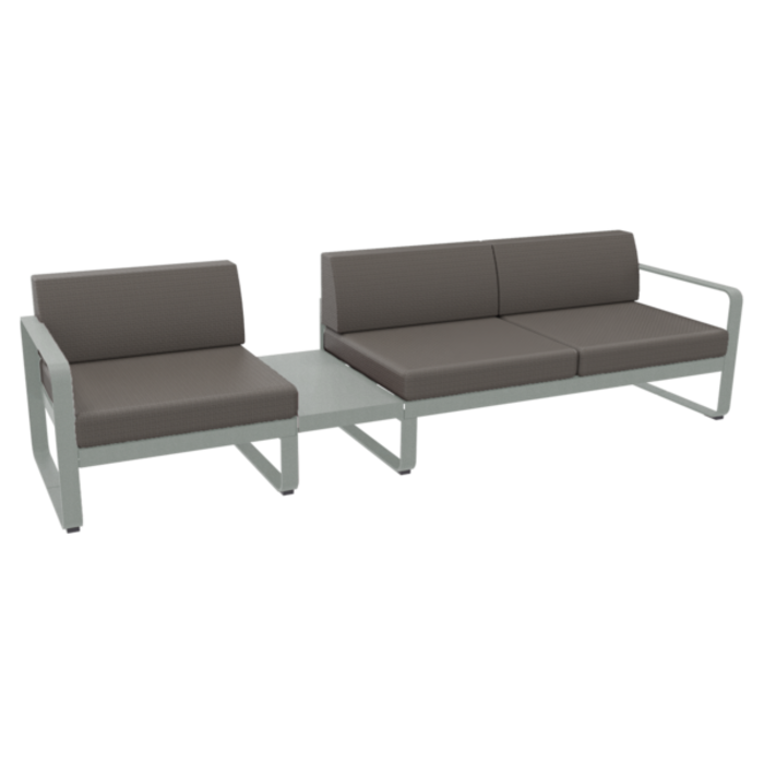 Fermob Bellevie Sofa 1A Grey Taupe Cushion