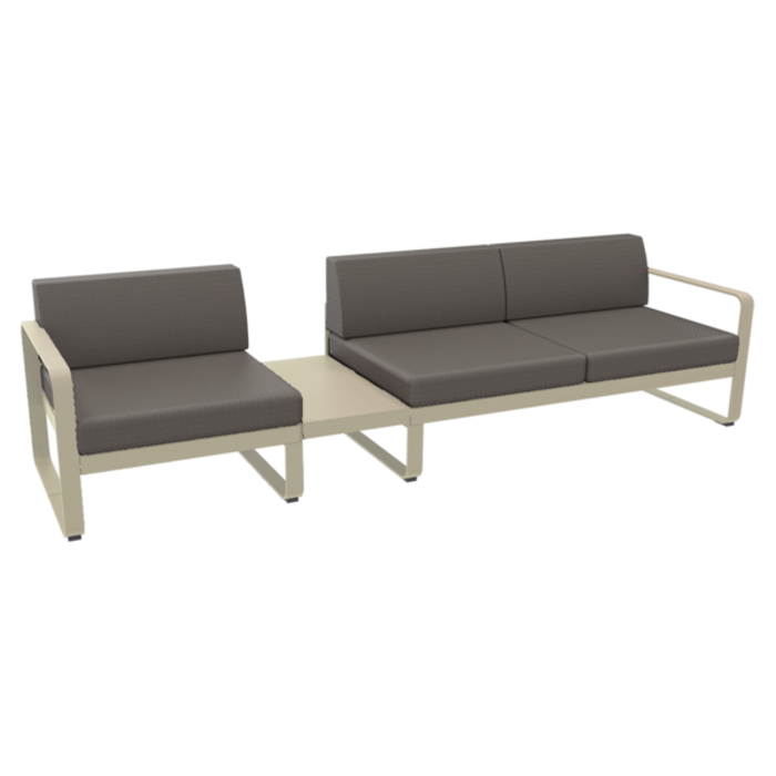 Fermob Bellevie Sofa 1A Grey Taupe Cushion