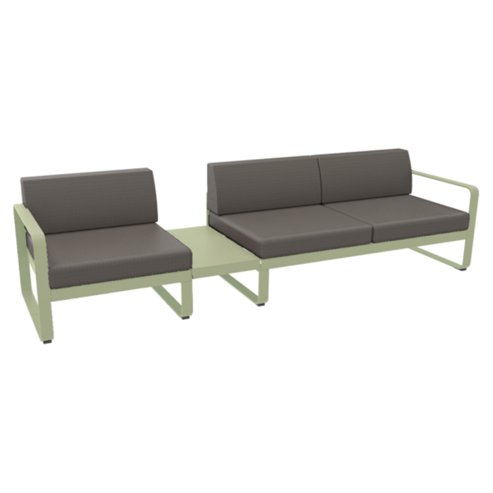 Fermob Bellevie Sofa 1A Grey Taupe Cushion