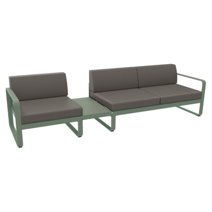 Fermob Bellevie Sofa 1A Grey Taupe Cushion